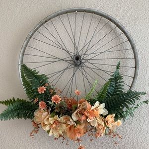 Vintage Bike Rim Wreath